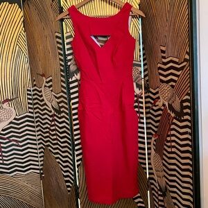 NWT Bettie Page by Tatyana Wiggle Red Sheath Dress XS Vintage 50s Style